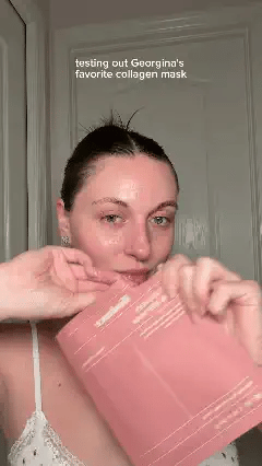 GIF mostrando cliente com a máscara Bio Glass aplicada no rosto